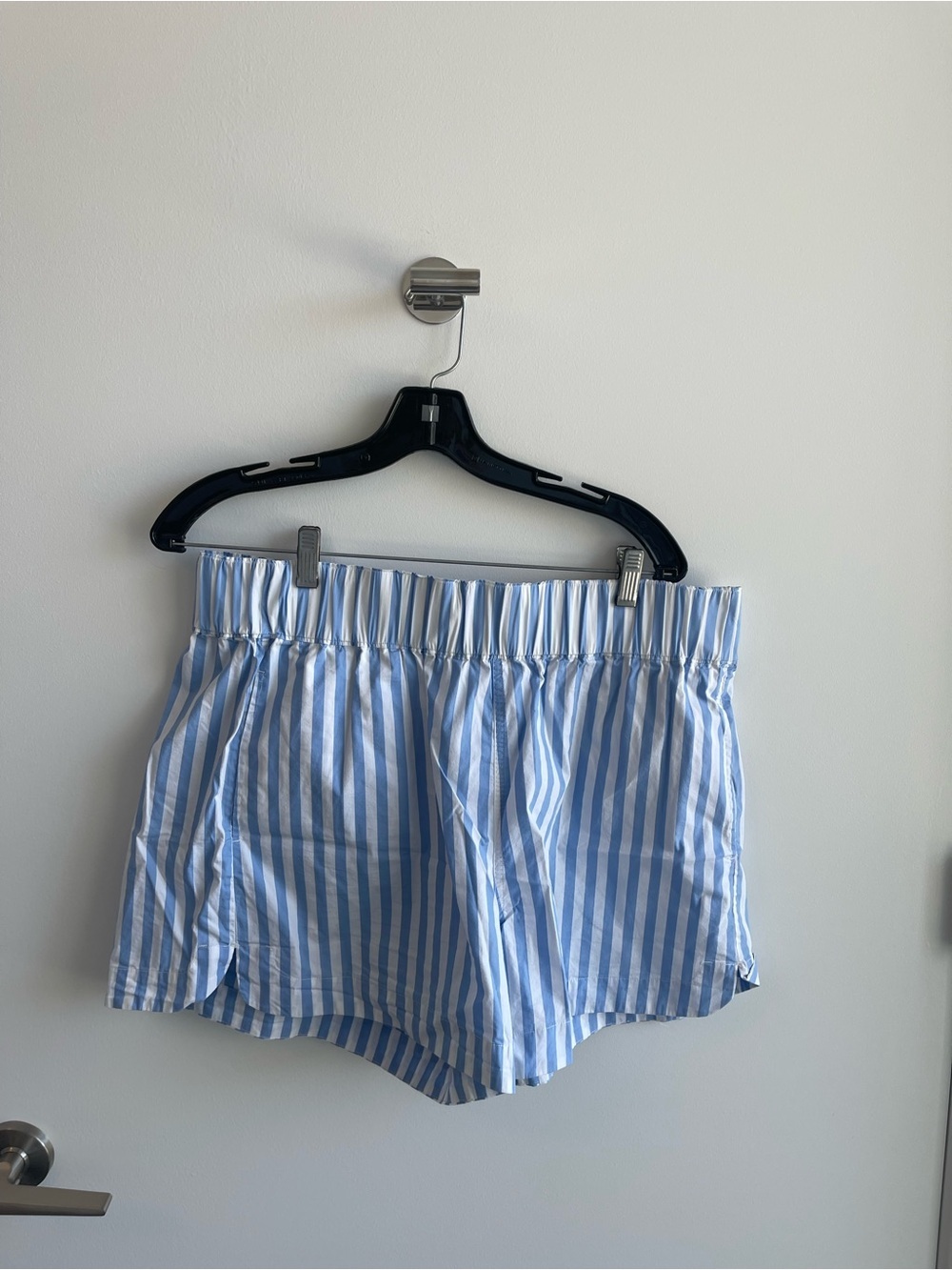 AYR Blue and White Striped Shorts